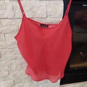 Salmon camasole, sheer and perfect